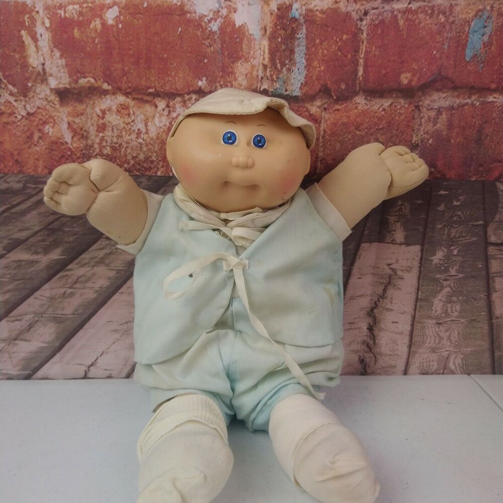 VTG 1984 Cabbage Patch Baby Boy Blue Outfit